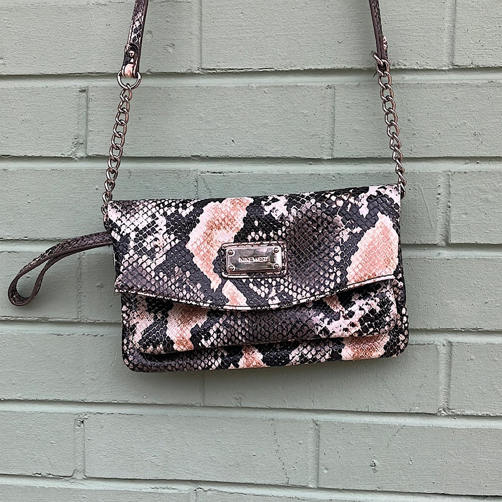 Nine West Small Python Print Mini Bag - image 1